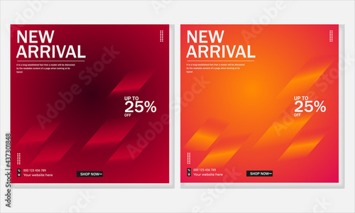 New arrival watch social media post template design. 