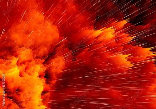 Colorful 2D Explosion Orange