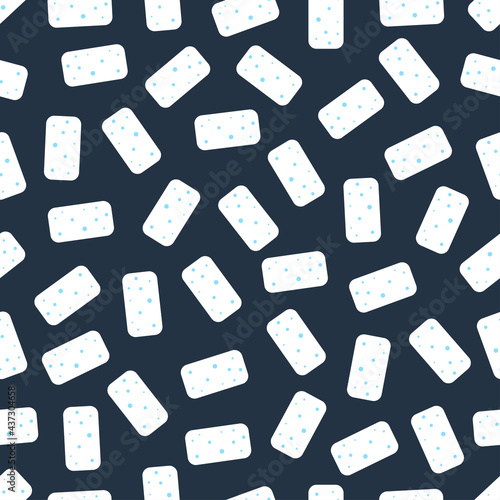 seamless pattern with cartoon chewing gum, vector illustration