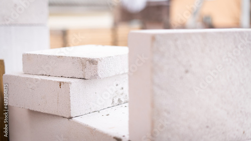 The use of aerated concrete blocks as a building material photo
