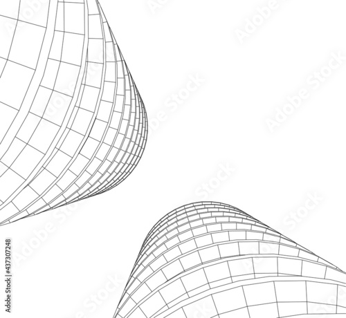 architecture digital background 3d design