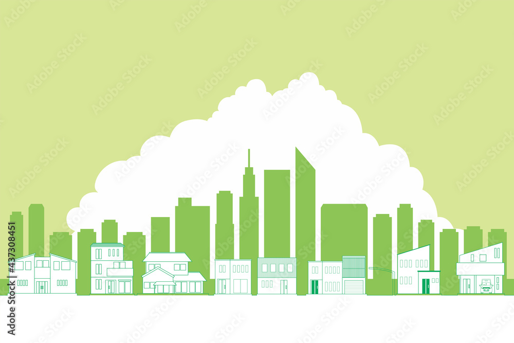 線画ラインアート シンプルな一戸建てが並んだ街並みのイラストビル群背景 入道雲 Stock Vector Adobe Stock 線画ラインアート シンプルな一戸建てが並んだ街並みのイラストビル群背景 入道雲 Stock Vector Adobe Stock