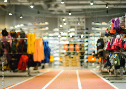 the sportswear store, abstract blur photo