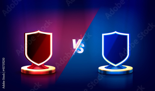 Versus game cover, banner sport vs, team concept. Vector illustration