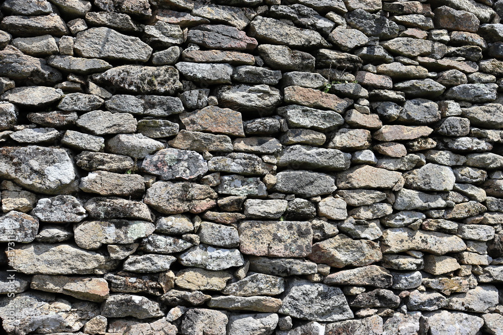 Stone wall of a celtic castro for background or texture.