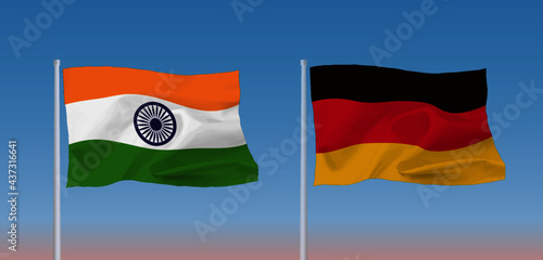 インドとドイツの国旗