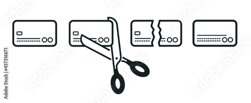 CREDIT CARD ICONS AND ONE OF THEM BEING CUT OFF