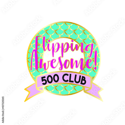 500 Club Mermaid Lapel Pin Thank You Gift