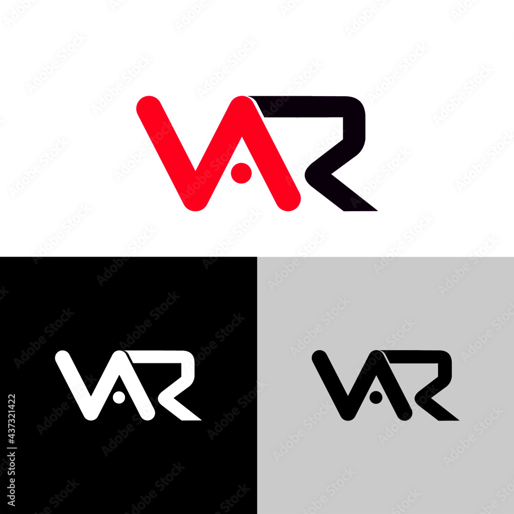 VAR Logo Letter With Purple And Pink Color Element VAR Logo Letter With Purple And Pink Color Element