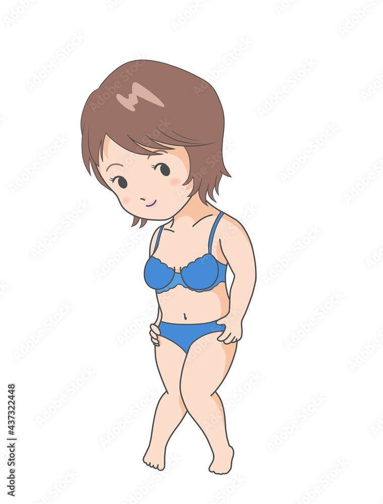 セクシーな下着姿の女性