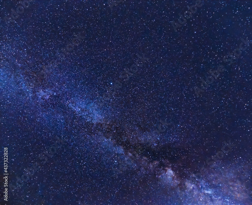 The Milky Way as seen from the Northern Hemisphere in Tuscany, Italy. Lots of coal visible with many beautiful and bright stars.