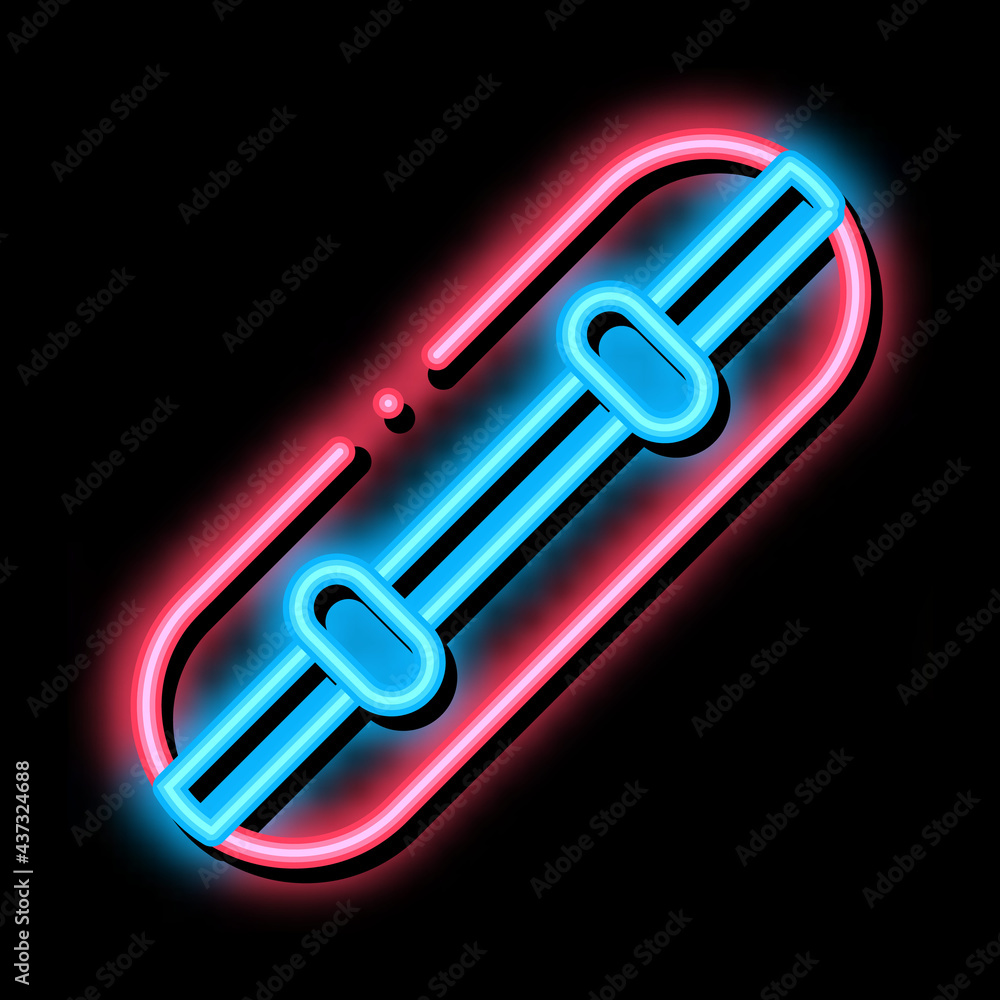 Skateboard neon light sign vector. Glowing bright icon Skateboard sign. transparent symbol illustration Skateboard neon light sign vector. Glowing bright icon Skateboard sign. transparent symbol illustration