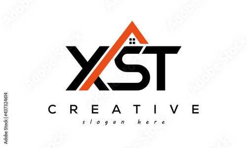 initial XST letters real estate construction logo vector photo