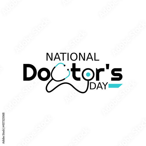 vector graphic of national doctor's day good for national doctor's day celebration. flat design. flyer design.flat illustration.