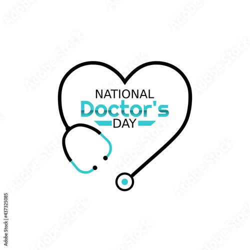 vector graphic of national doctor's day good for national doctor's day celebration. flat design. flyer design.flat illustration.