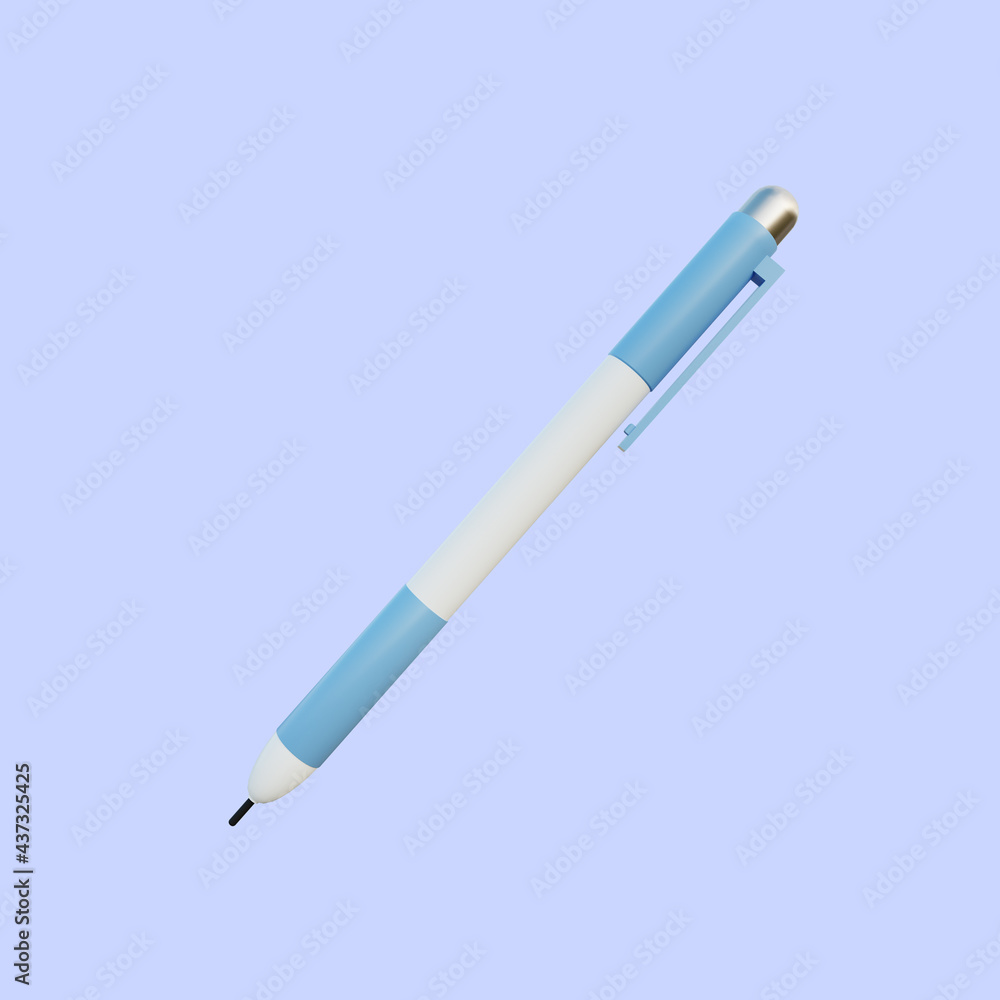 3d illustration simple object pen 3d illustration simple object pen
