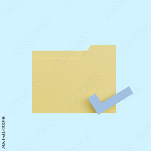 Free Download 3d illustration folder icon with checklist - GFXLoad