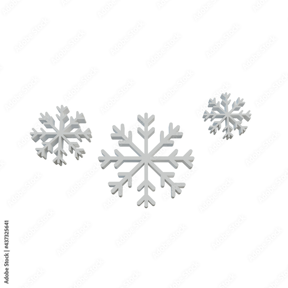 3d illustration weather icon snowy 3d illustration weather icon snowy