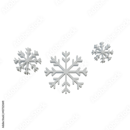 3d illustration weather icon snowy