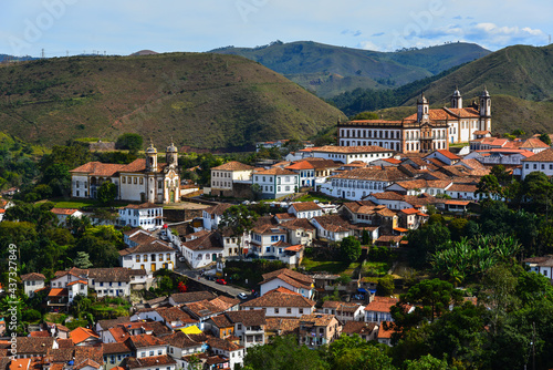 A panoramic view of the historic colonial town of Ouro Preto, Minas Gerais, Brazil. © Pedro
