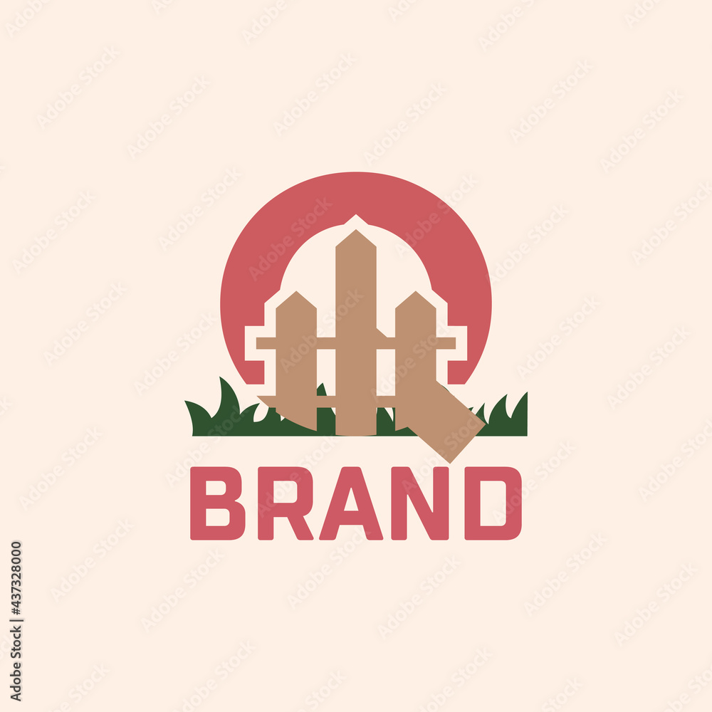 Letter Q Fence Logo Design Vector Graphic Icon Emblem Illustration Background Template Letter Q Fence Logo Design Vector Graphic Icon Emblem Illustration Background Template