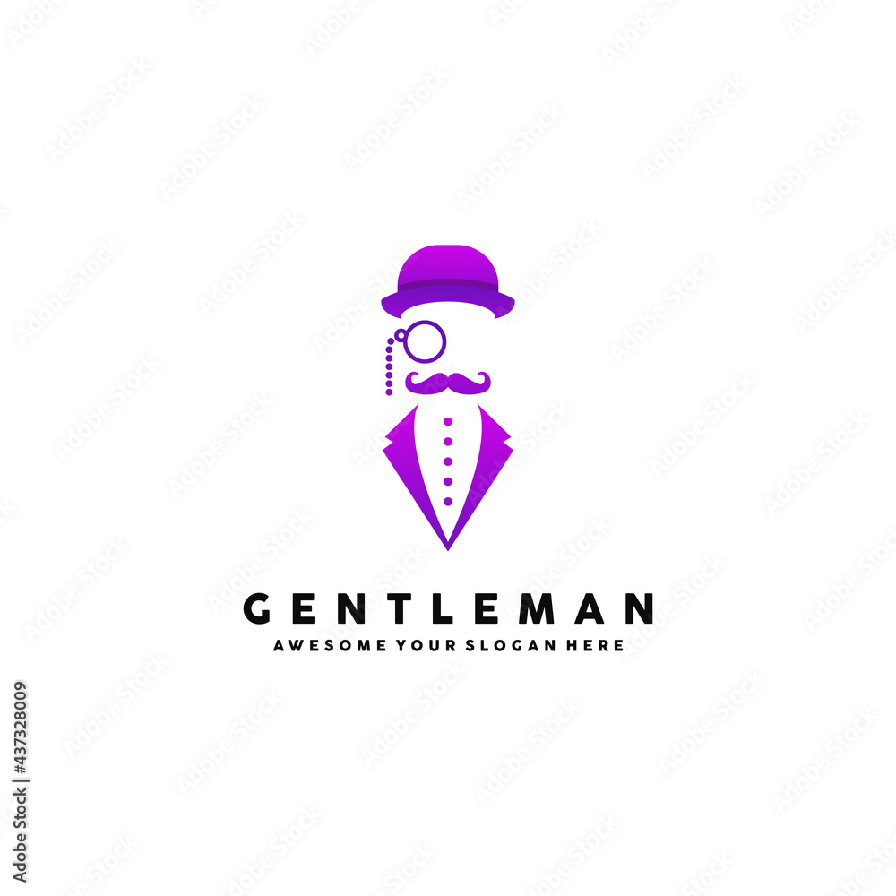 gentlemen logo design ilustration vector gentlemen logo design ilustration vector