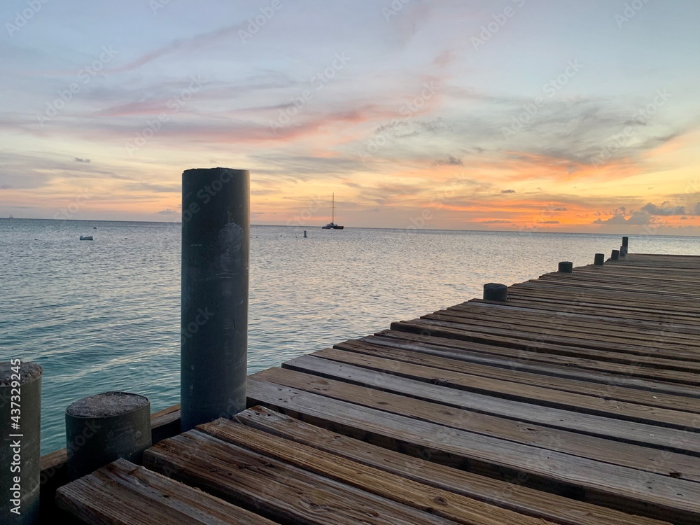 Obraz premium Aruba, Dock
