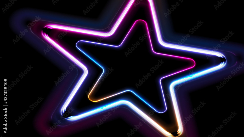 Colorful glowing neon stars abstract background Colorful glowing neon stars abstract background