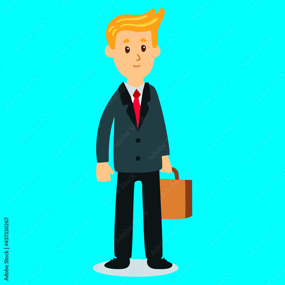 vector businessman holding bag vector businessman holding bag