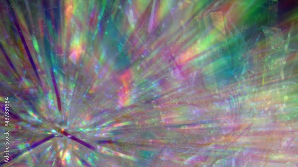 Crystal prism refracting light in vivid rainbow colors. Diamond neon metallic holographic background Crystal prism refracting light in vivid rainbow colors. Diamond neon metallic holographic background