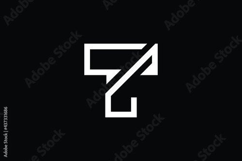 TC letter logo design on luxury background. CT monogram initials letter logo concept. TC icon design. CT elegant and Professional letter icon design on black background. T C CT TC photo