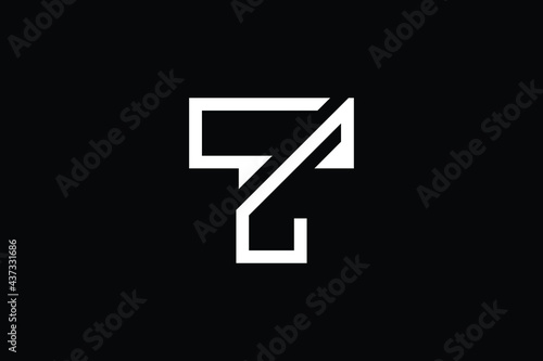 TC letter logo design on luxury background. CT monogram initials letter logo concept. TC icon design. CT elegant and Professional letter icon design on black background. T C CT TC