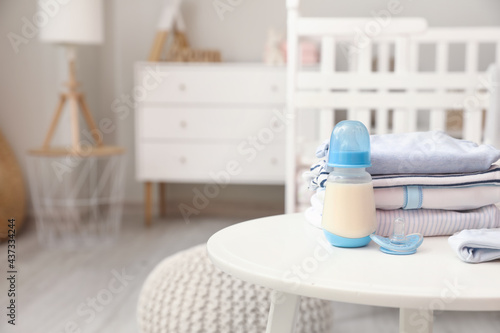 Bottle of milk for baby wit...