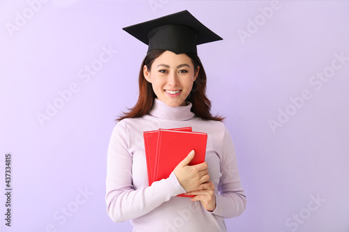 Female graduating student w...