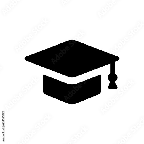 Graduated cap or hat icon vector. Education concept