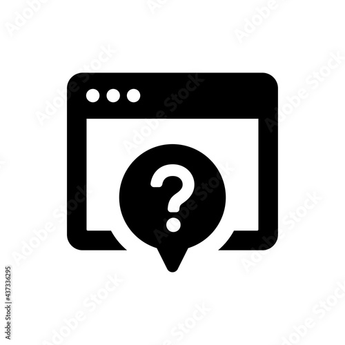 Question support web icon vector illustration. FAQ concept. photo