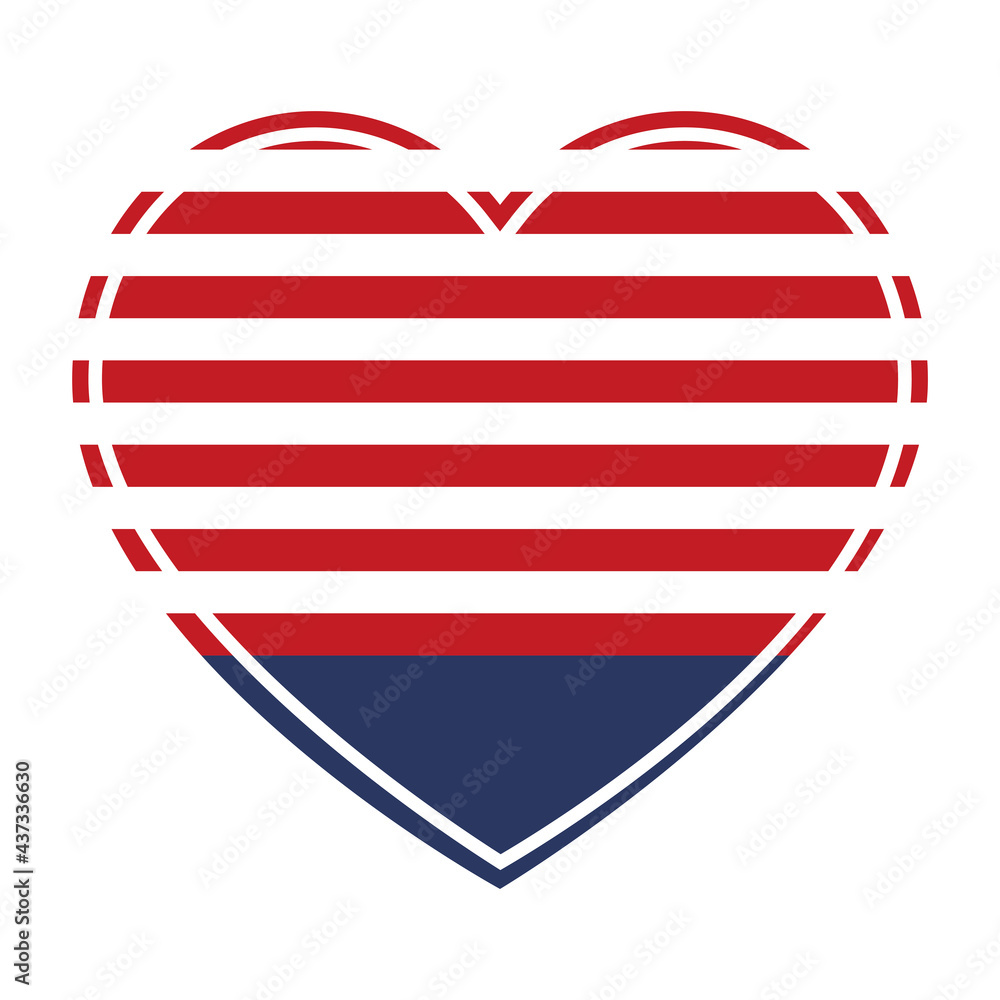Obraz premium usa heart stamp