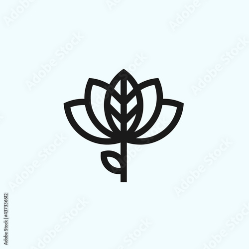 abstract spa logo. flower icon