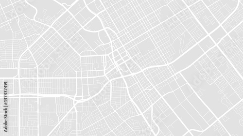 Light grey and white San Jose city area vector background map, streets and water cartography illustration.