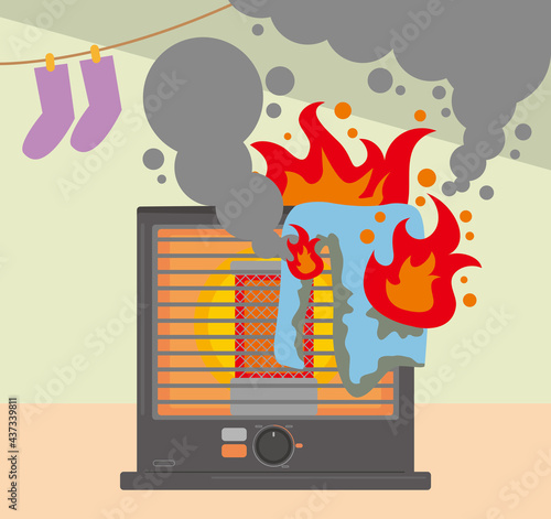 住宅　災害　火事　火災　出火原因　ストーブ火災