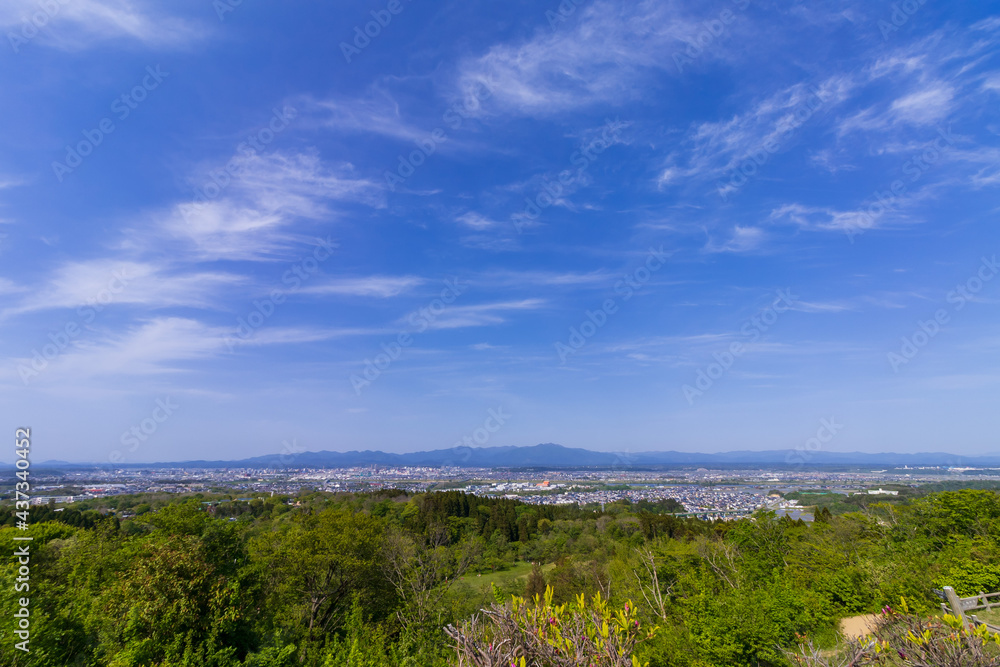 大森山展望台からの眺め 秋田県秋田市 市街方面 大森山展望台からの眺め 秋田県秋田市 市街方面