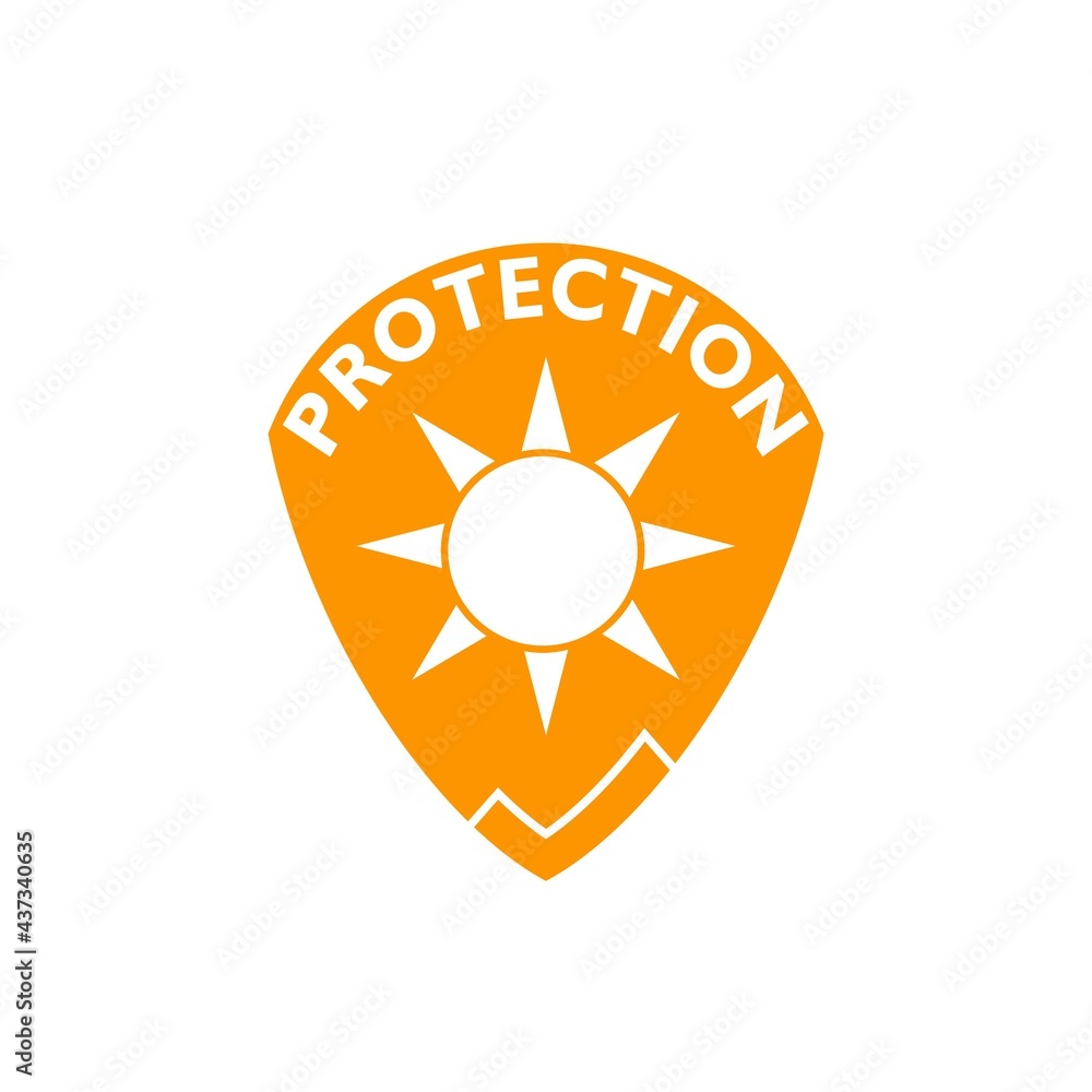 UV protection logo and icon isolated on white background UV protection logo and icon isolated on white background