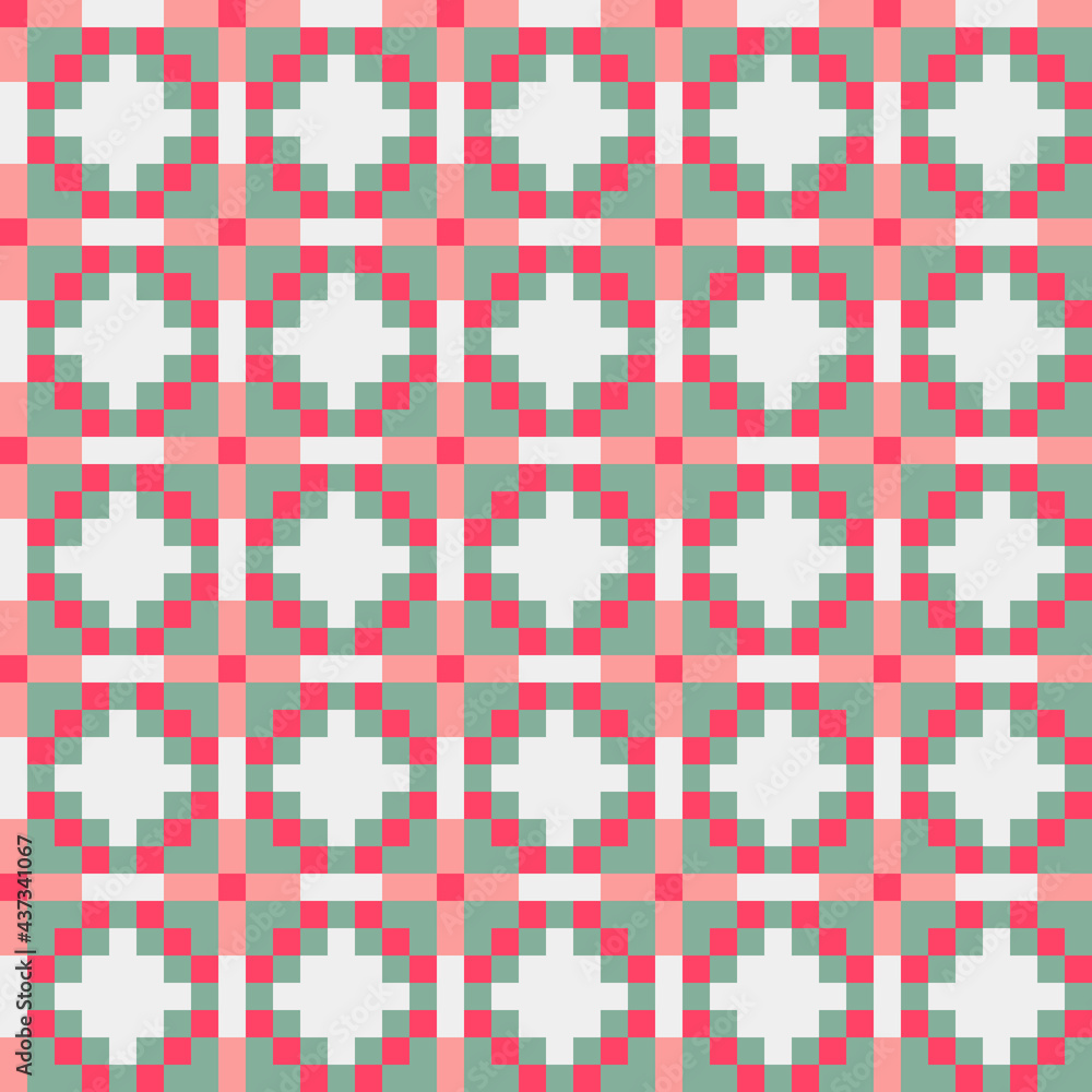 Fototapeta premium Abstract Cross Pattern generative computational art illustration