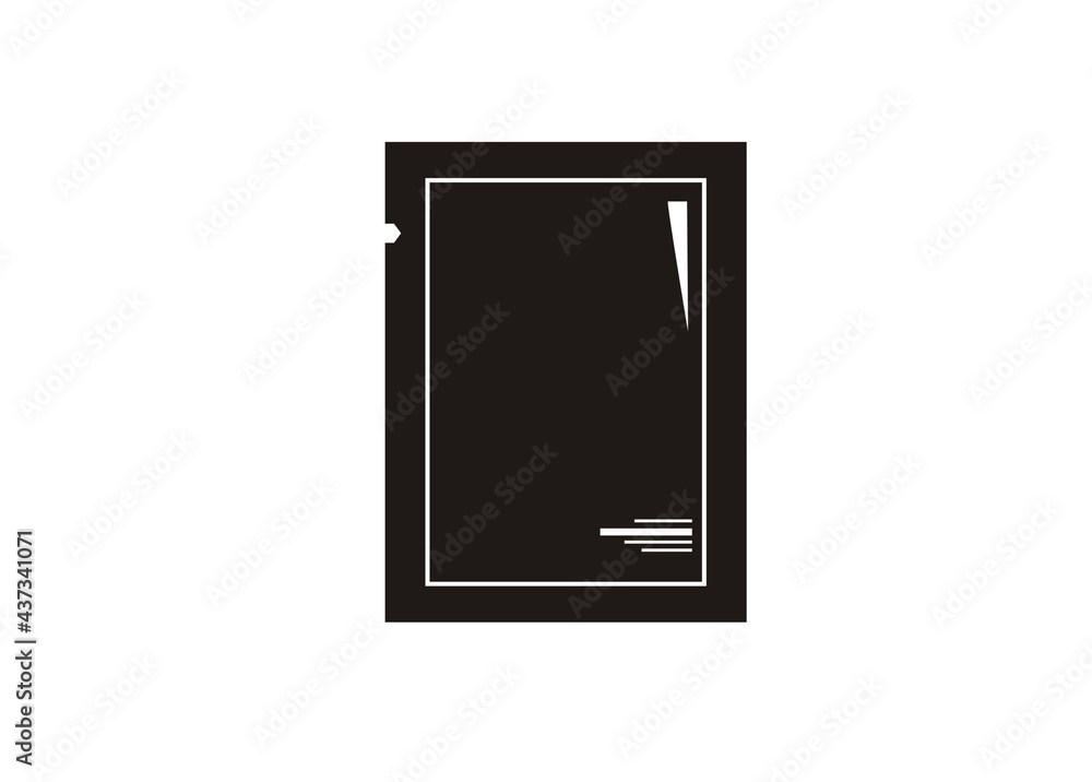 Sachet packaging simple illustration in black and white. Sachet packaging simple illustration in black and white.