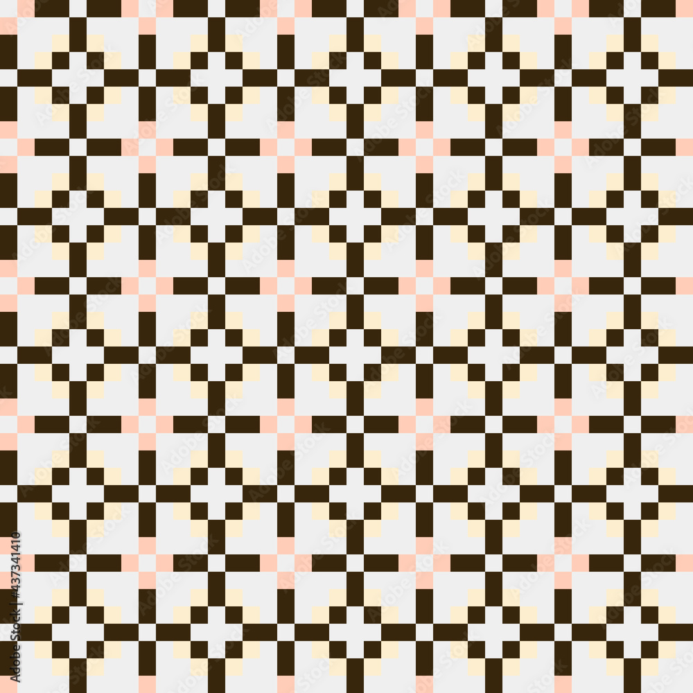 Fototapeta premium Abstract Cross Pattern generative computational art illustration