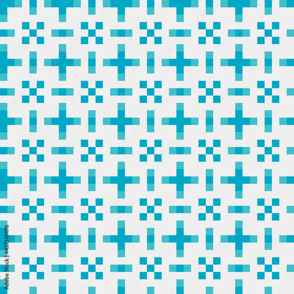 Fototapeta premium Abstract Cross Pattern generative computational art illustration