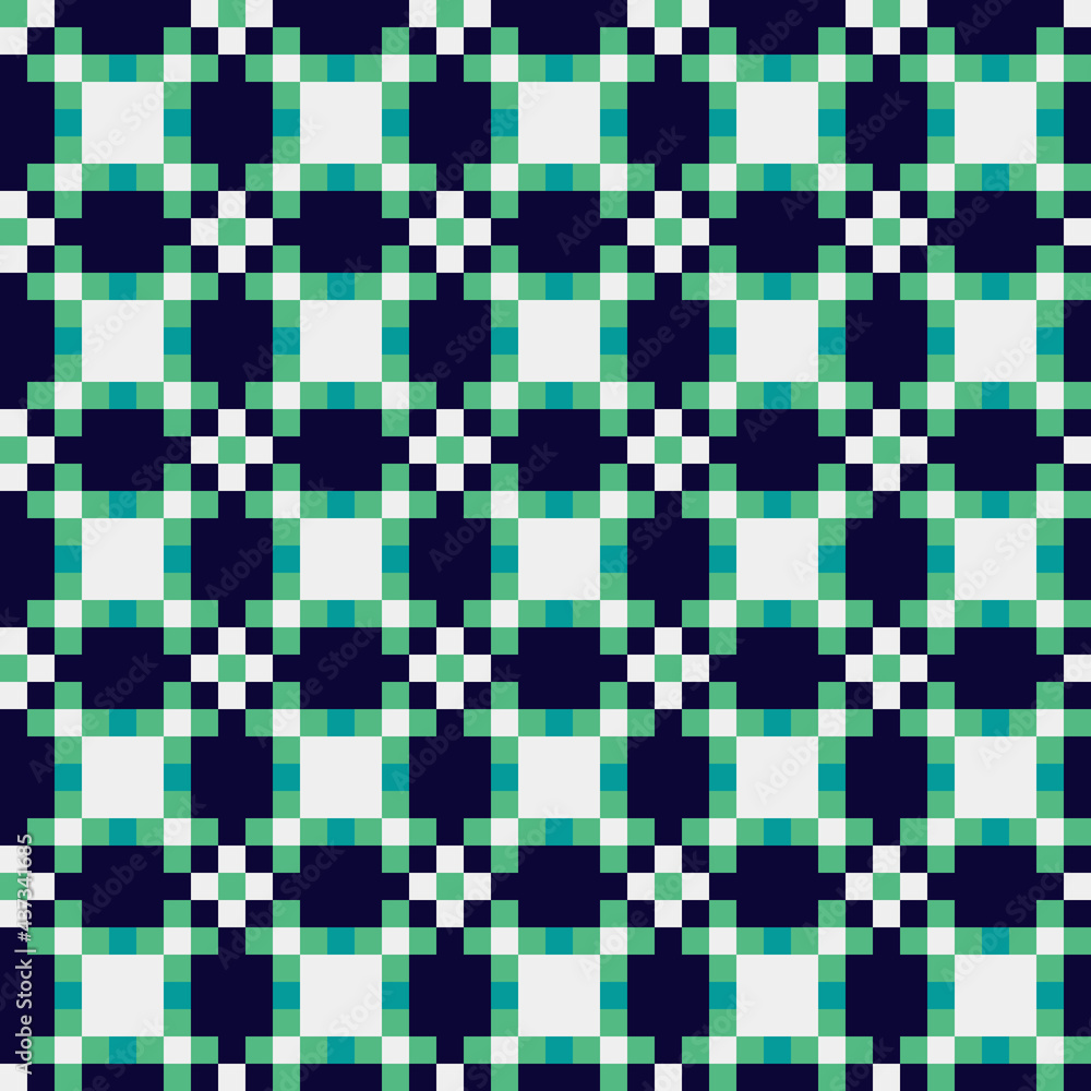 Fototapeta premium Abstract Cross Pattern generative computational art illustration