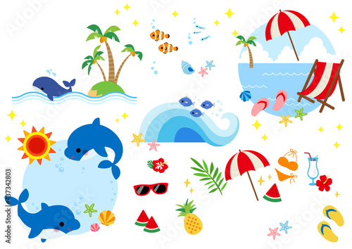 海イラスト 文字なしバージョン