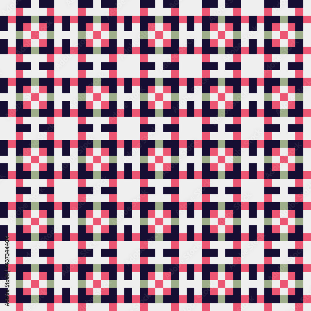 Fototapeta premium Abstract Cross Pattern generative computational art illustration