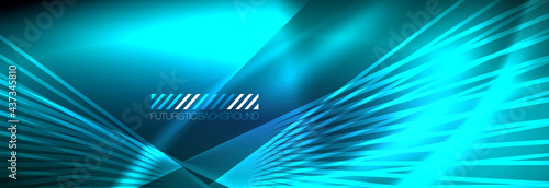 Neon dynamic beams vector abstract wallpaper background. Wallpaper background, design templates for business or technology presentations, internet posters or web brochure covers